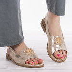 Sandały S.Barski KV27-049 gold złote