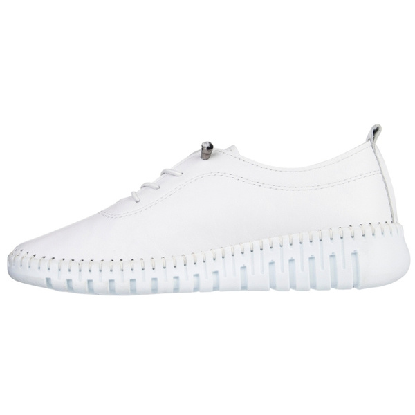 Skórzane półbuty na platformie T. Sokolski 4000 WHT białe wiązane