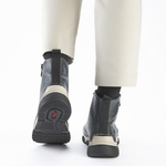 Zielone Botki damskie Rieker 45920-54 green sneakersy na grubej podeszwie