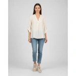 Ażurowe półbuty na koturnie T. Sokolski AMI W26-150 BEIGE beżowe skórzane