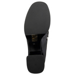 Lakierowane półbuty loafersy damskie Artiker 55C0413 czarne skórzane