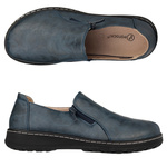 Buty na szerokie stopy damskie Potocki 90352NV półbuty ze skórzaną wkładka