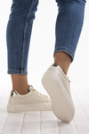 Tenisówki Big Star NN274210 beżowe sneakersy licowe sportowe