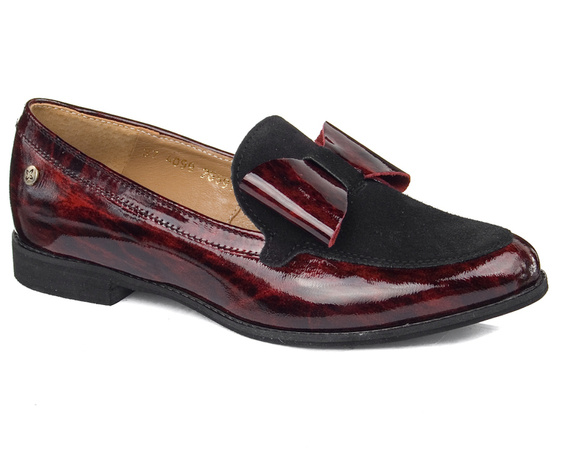Loafersy Maciejka 04099-33/00-1 bordo