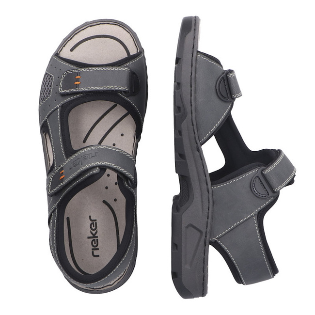 Sportowe sandały męskie Rieker 26156-47 grey szare wygodne