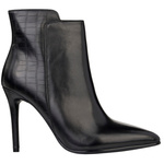 Botki na szpilce Venezia V428-00678-14BLA czarne skórzane wysokie