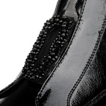 Eleganckie Botki lakierowane S.Barski HY52-525 czarne ocieplone