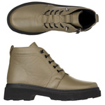 Skórzane Trzewiki T.Sokolski OG 2896 Khaki zielone gruba podeszwa
