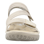 Sandały damskie na rzepy beżowe Rieker 64870-62 Beige z gumkami