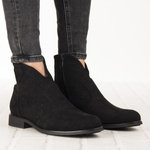 Botki kowbojki zamszowe damskie S.Barski HY52-532 czarne