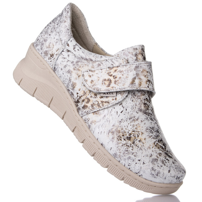 Półbuty na rzepy damskie Axel 1962 FL 920 tęgość H szerokie na haluksy