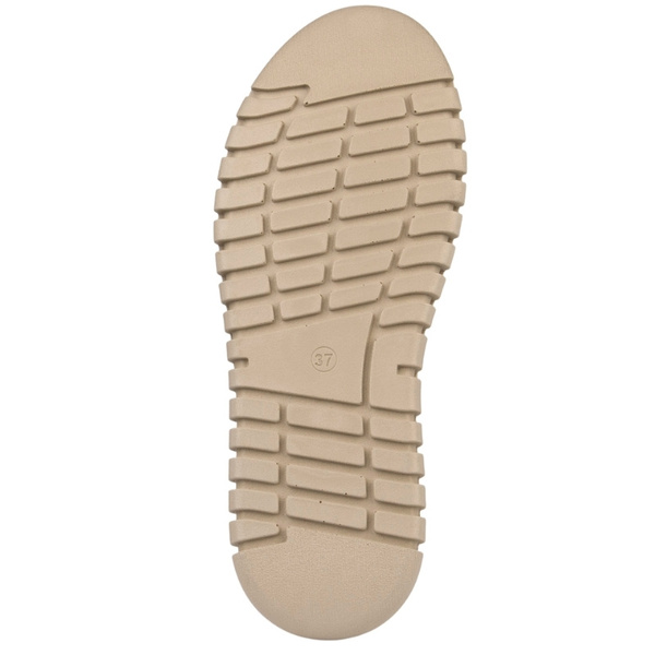 Skórzane półbuty na platformie T. Sokolski 4000 Beige beżowe wiązane