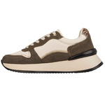 Sneakersy sportowe na platformie damskie Filippo DP7103 WH BR skórzane