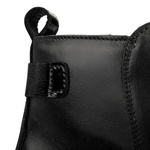 Skórzane Botki damskie Bioeco Arka 7911 czarne eleganckie ocieplone