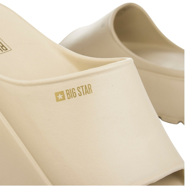 Damskie Klapki na platformie Big Star RR274A569 beżowe eva lekkie