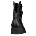 Skórzane Botki damskie Bioeco Arka 7969 czarne eleganckie ocieplone