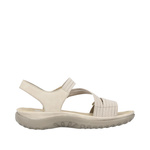 Sandały damskie na rzepy beżowe Rieker 64870-62 Beige z gumkami
