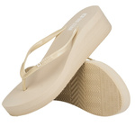 Piankowe Japonki damskie Big Star RR274A551 beżowe lekkie na lato