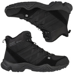 Czarne wysokie buty trekkingowe męskie VB17782 black ocieplone polarem