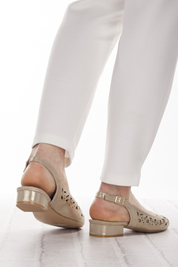 Sandały płaskie damskie T. Sokolsk L25-341 LTGOLD złote ażurowe