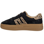 Czarne sneakersy na platformie damskie Filippo 7114/25 BK skórzane