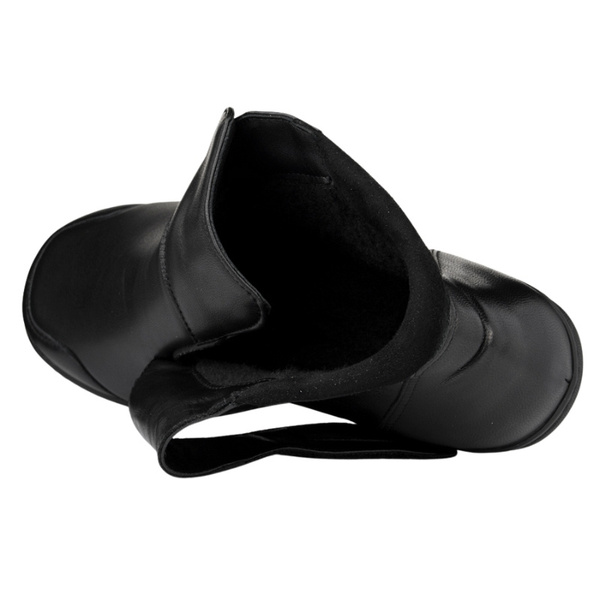 Skórzane botki damskie na rzepy Axel 1726 czarne tęgość H na haluksy