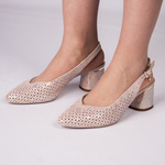 Sandały Sala 9842 1169 złoty skóra