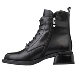 Skórzane trzewiki damskie Filippo DBT7369/25 BK czarne ocieplone