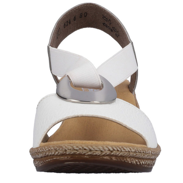 Sandały damskie Rieker 624H6-80 white comb