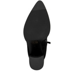 Zamszowe botki na obcasie damskie Venezia V426-00669-02BLA czarne