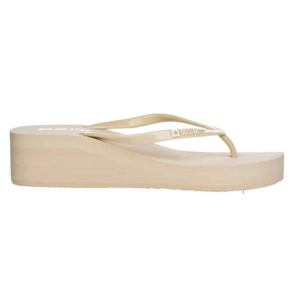 Piankowe Japonki damskie Big Star RR274A551 beżowe lekkie na lato