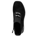 Zamszowe Botki damskie na koturnie D&A S.Barski MR52-106 czarne