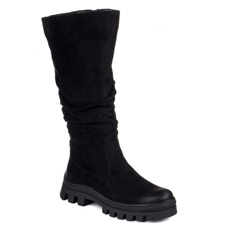 Kozaki damskie Potocki 22-12142BK czarny