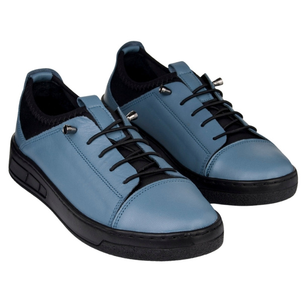 Półbuty damskie skórzane T. SOKOLSKI AMI W26-151 BLUE niebieskiE