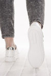 Sneakersy Marco Tozzi 23709-41 white/silver wiązane białe