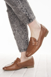Brązowe Loafersy skórzane Marco Tozzi 24218-42 cognac lekkie wygodne
