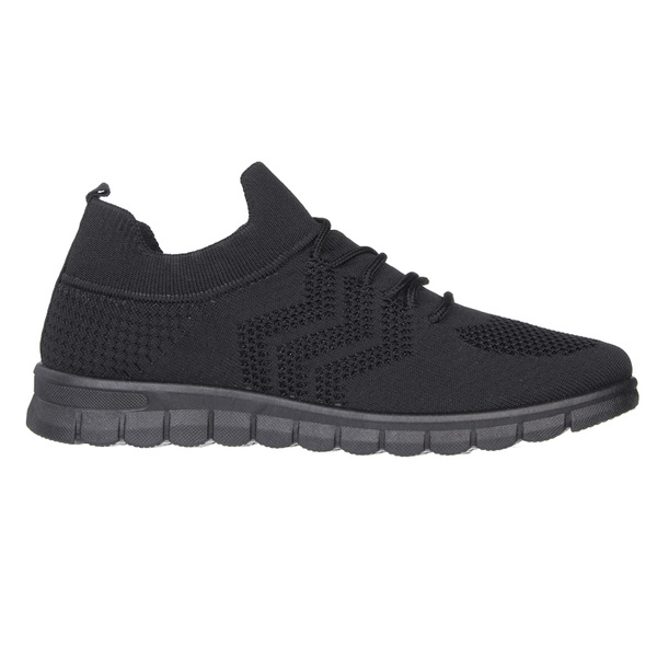 Sneakersy materiałowe damskie Potocki 16329BK czarne buty sportowe