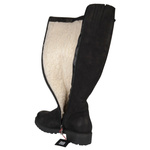 Czarne kozaki damskie Simen 1972A S04 skórzane ciepłe WEŁNA