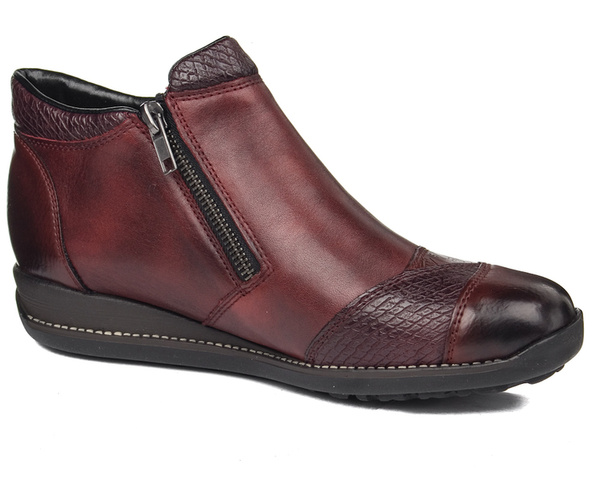 Botki damskie Rieker 44281-35 red bordo