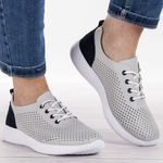 Sneakersy ażurowe Artiker 48C1481 szare 