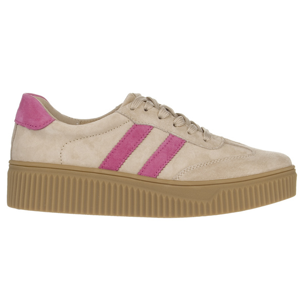 Beżowe sneakersy damskie Filippo DP6776/25 BE FH buty sportowe skórzane