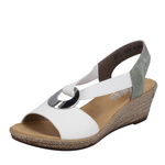 Sandały damskie Rieker 624H6-80 white comb