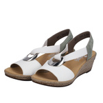 Sandały damskie Rieker 624H6-80 white comb