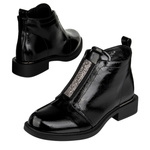 Eleganckie Botki lakierowane S.Barski HY52-506 czarne ocieplone