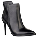 Botki na szpilce Venezia V428-00678-14BLA czarne skórzane wysokie