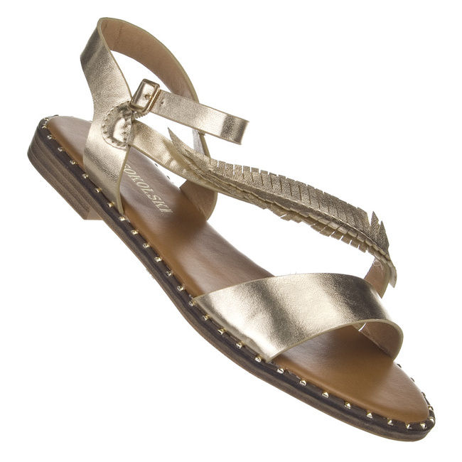 Sandały płaskie damskie T. Sokolsk L25-336 LTGOLD złote