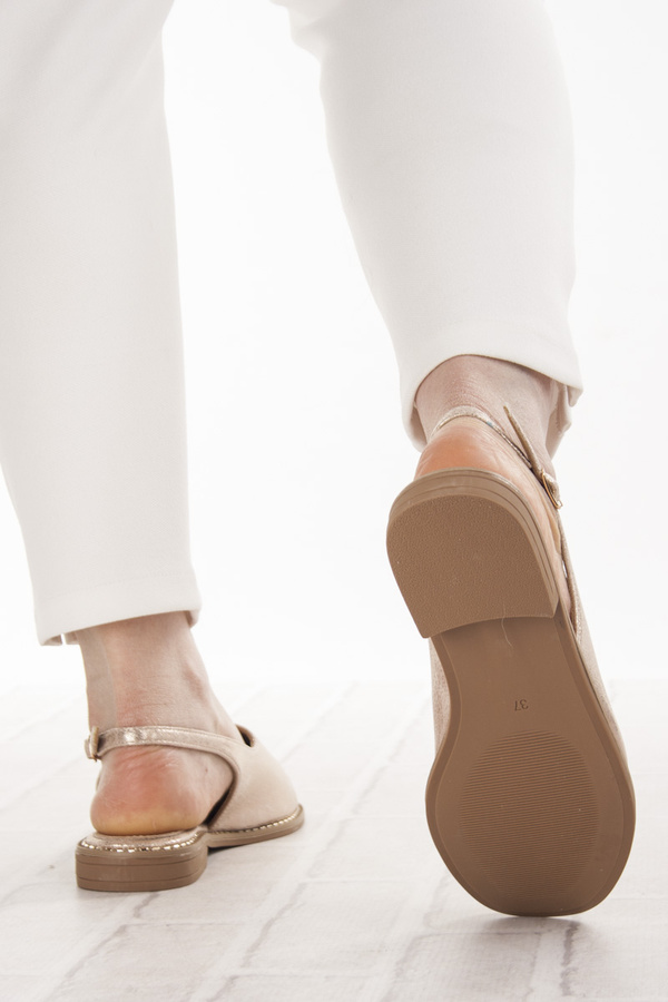 Eleganckie sandały damskie S. Barski 002 rose skórzana wkładka