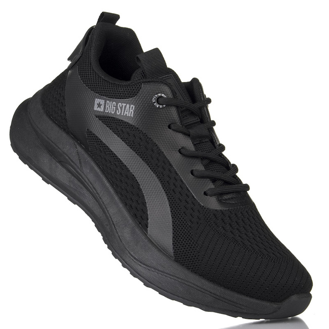 Czarne buty sportowe sneakersy męskie Big Star RR174273 materiałowe
