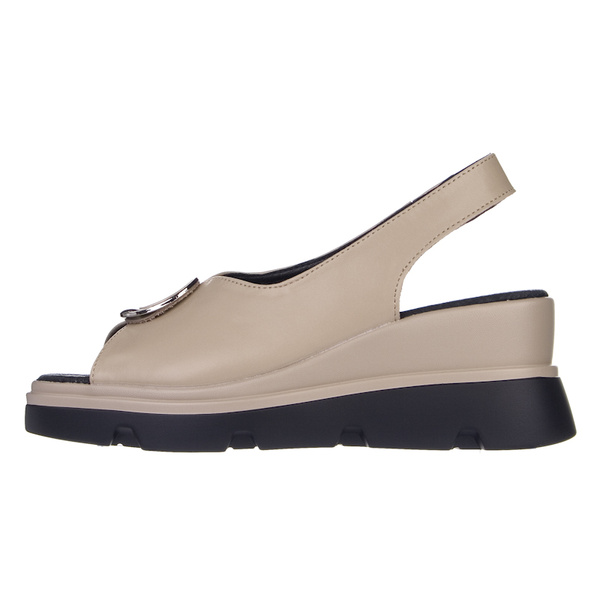 Sandały na koturnie beżowe damskie T.Sokolski L25-249 beige