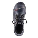 Granatowe Botki trzewiki damskie Rieker 55002-14 ciepłe zimowe